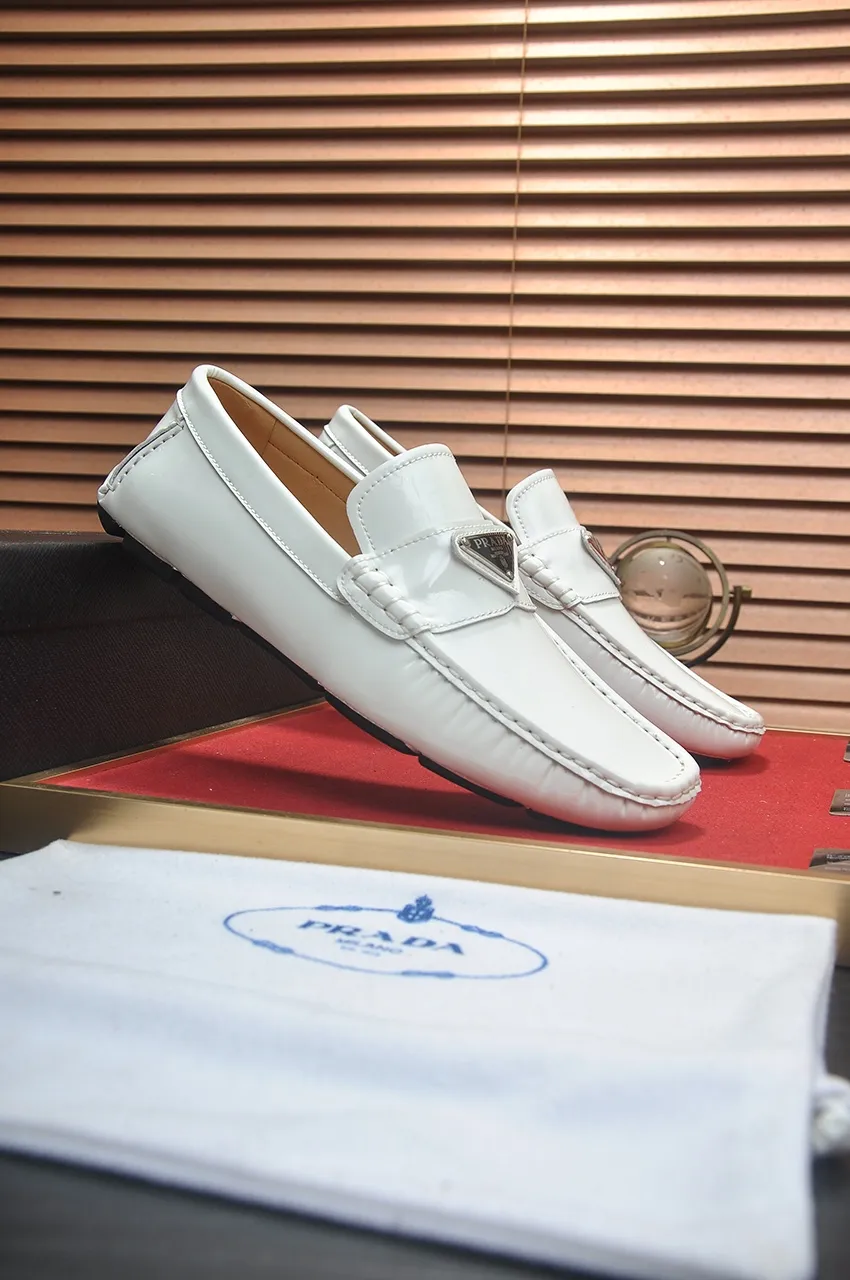 Men's Men's Shoes💰420💶【PRADA】 (High-end Niuli) New 🍀PRADA - Prada Doudou Shoes! Made of imported original cowhide, the inner top layer is comfortable cowhide lining! Original wear-resistant rubber outsole! High quality products! Code number 38-45 (45 customized)